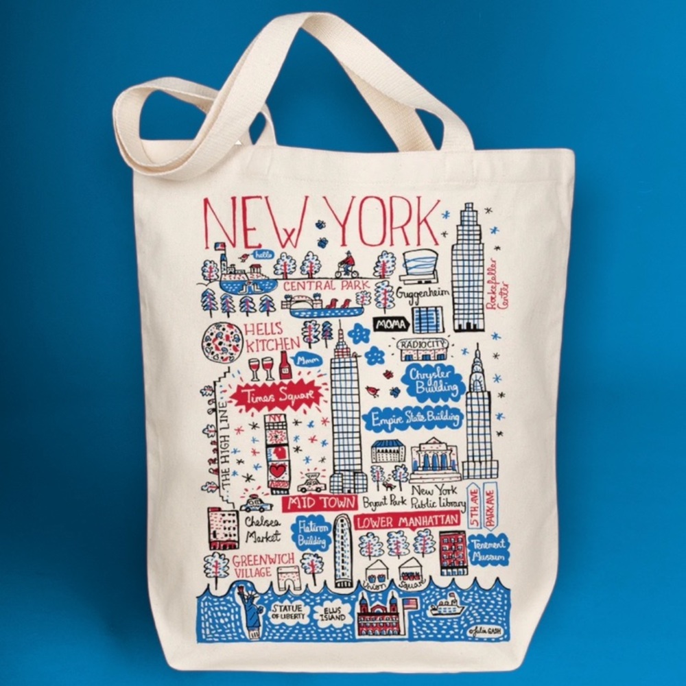 Macy’s Organic Cotton New York City Map Tote Bag New with Tags by Julia Gash